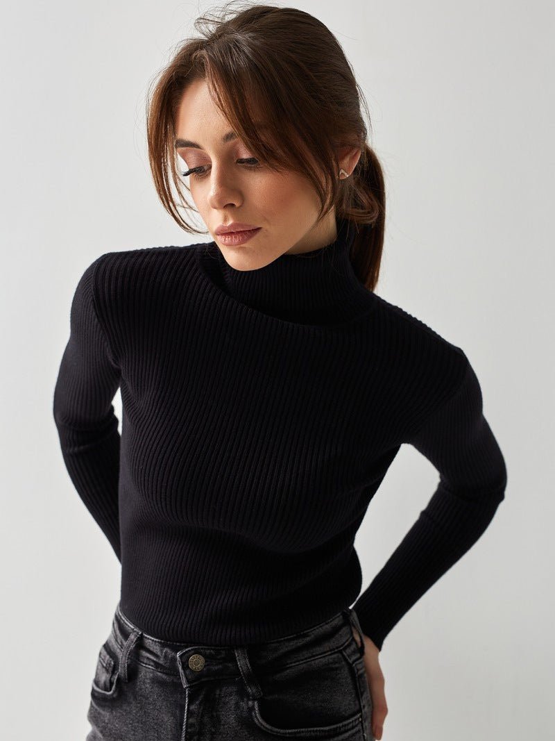 Women's Knitwear Turtleneck Pullover - Sophinity