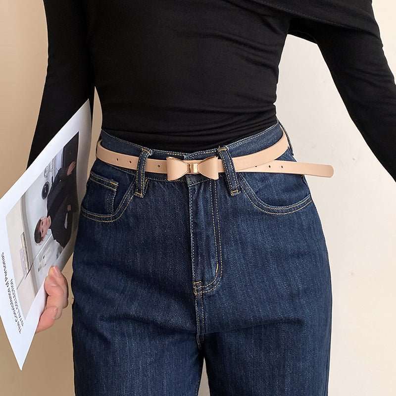 Women's Korean - style Bow Thin Belt All - matching - Sophinity