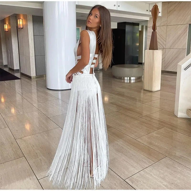 Women's Dress Street White Bandage - Sophinity