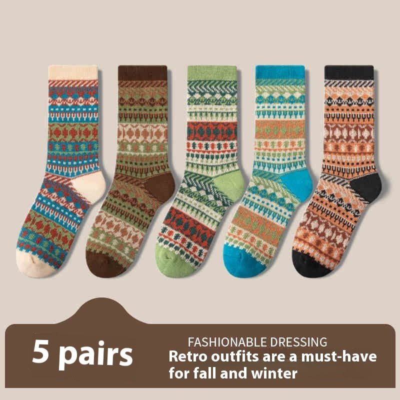 Retro Ethnic Style Socks For Women Deodorant - Sophinity