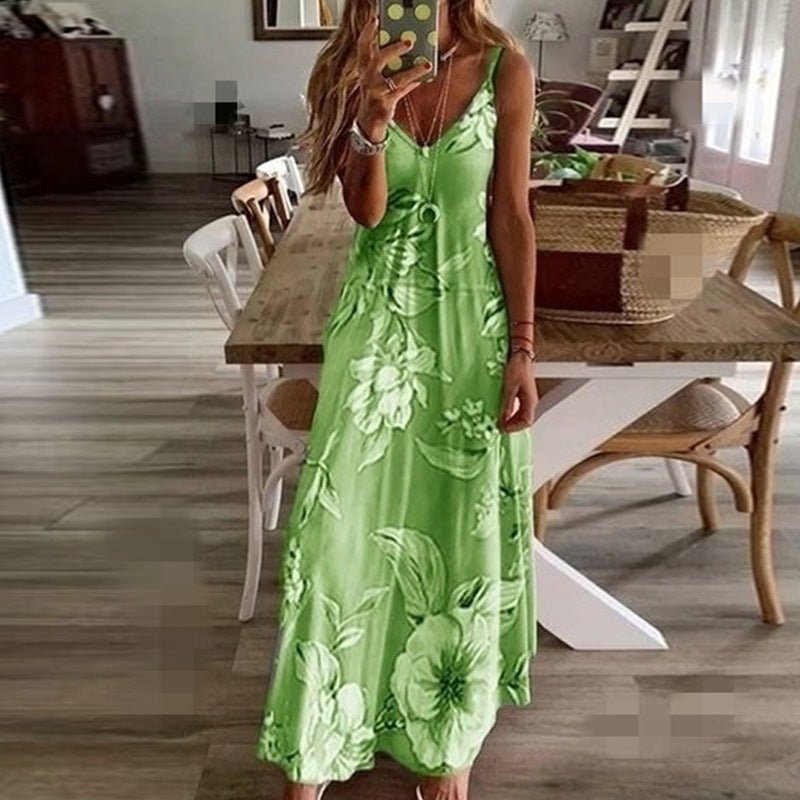 Women's Dress Long Flower Suspender Skirt - Sophinity