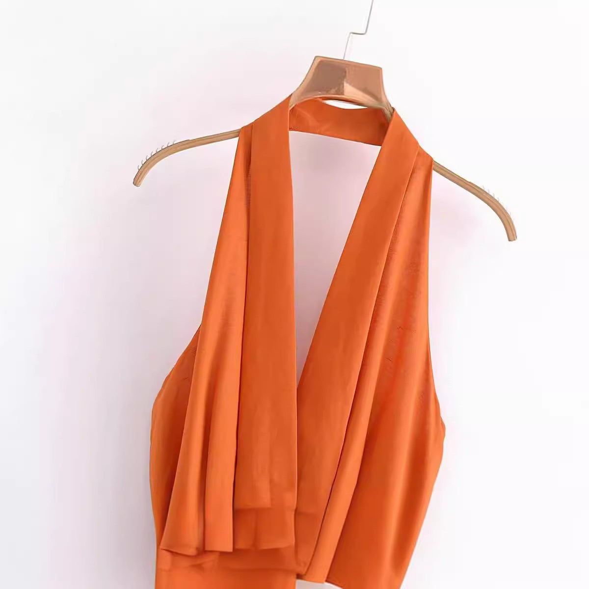 Backless Linen Midi Skirt Dress - Sophinity