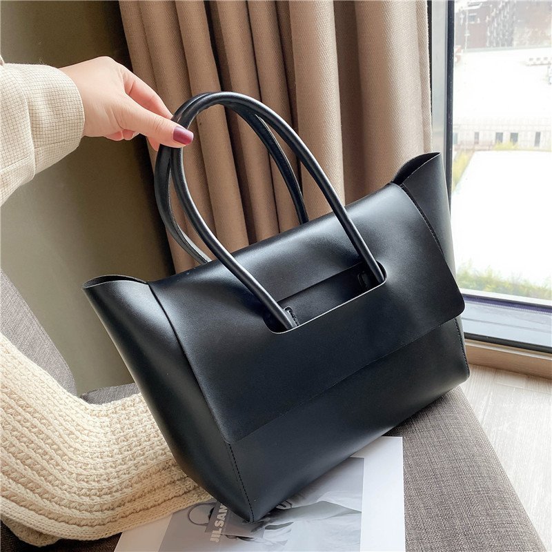 Fashion Women Shoulder Bags Large Capacity Handbags Simple Retro Tote Bags Solid Color Famous Brand High Quality Bags - Sophinity