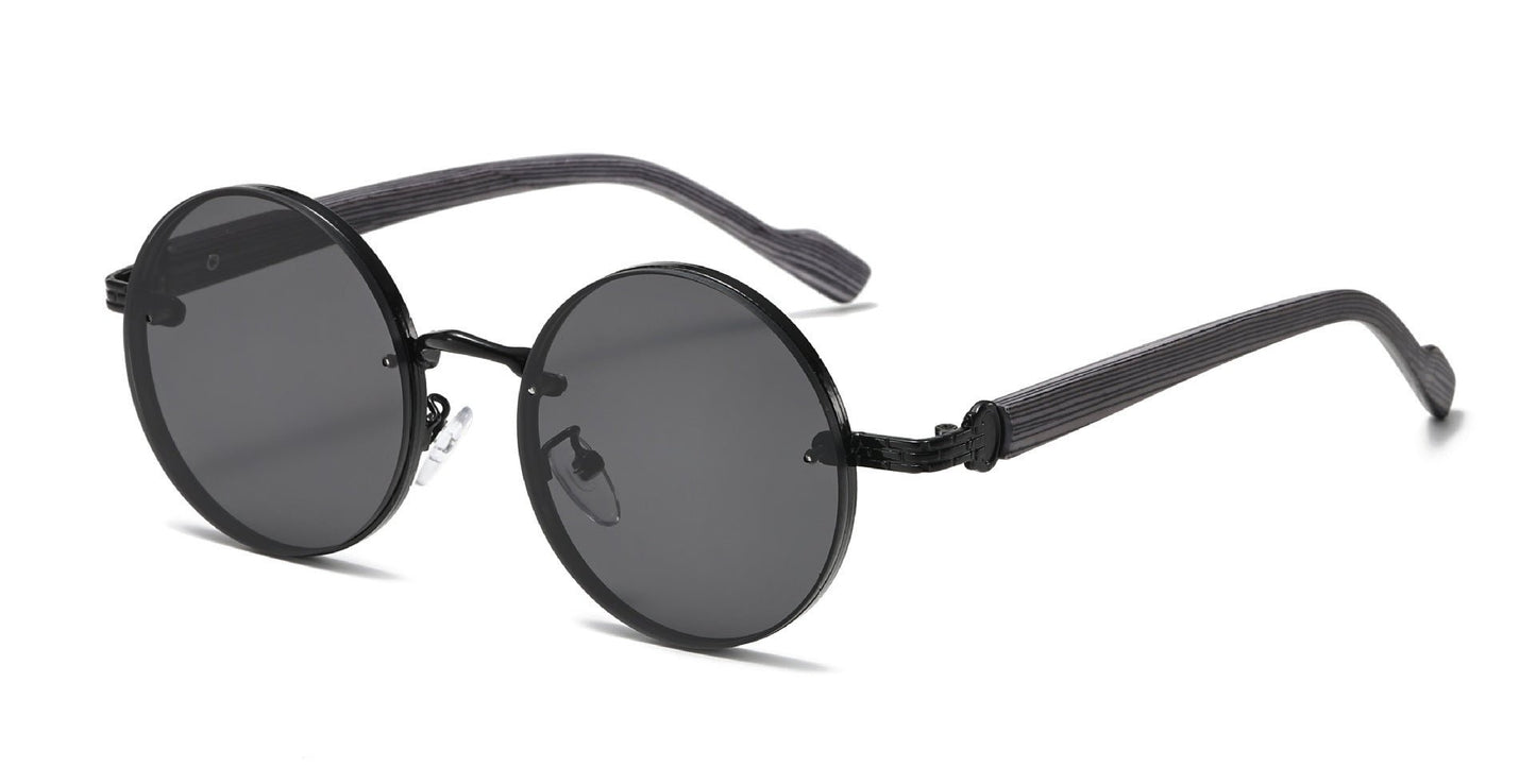 American Classic Metal Round Frame Sunglasses Personality Trend High Sense - Sophinity