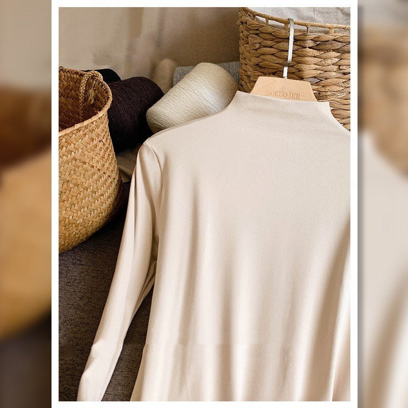 Double - sided Sanding Half Turtleneck Bottoming Shirt - Sophinity