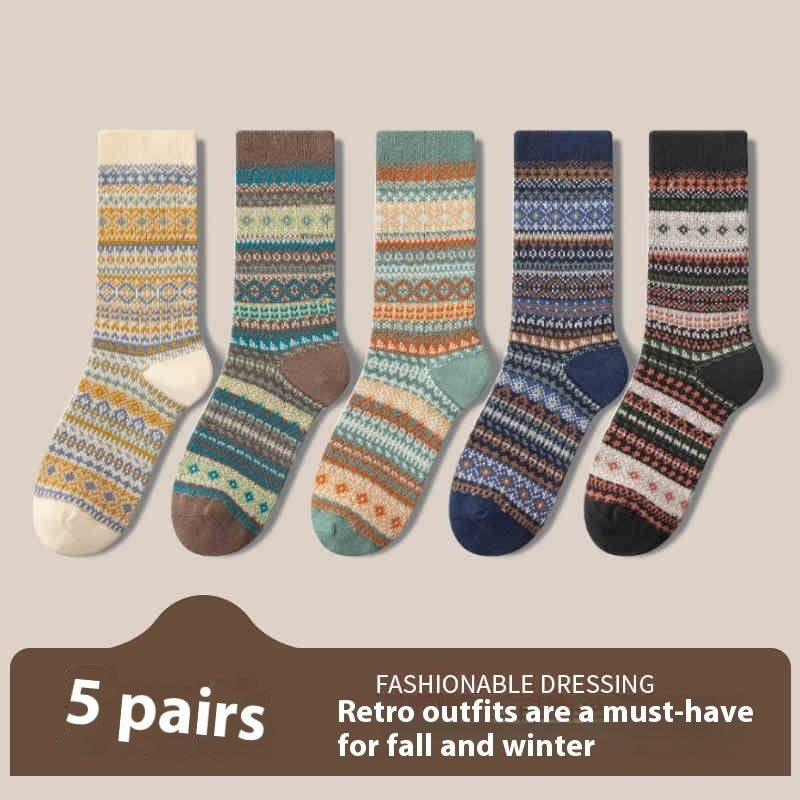 Retro Ethnic Style Socks For Women Deodorant - Sophinity