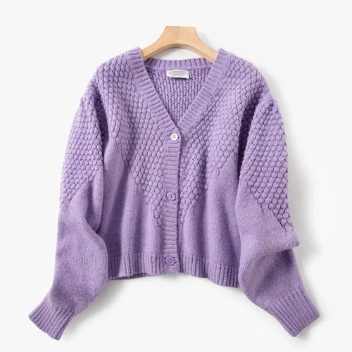 All-match twist knit jacket - Sophinity