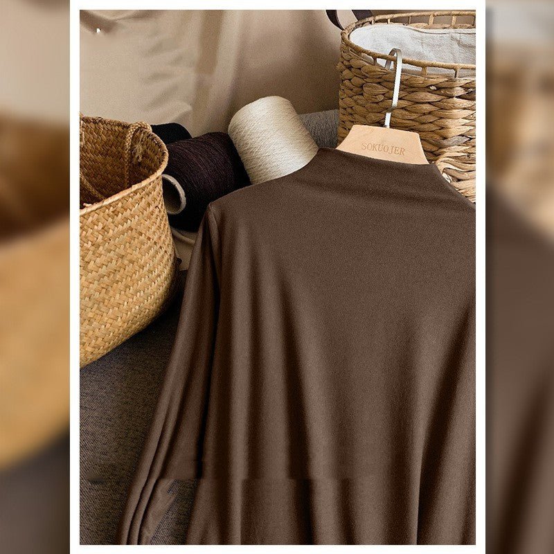 Double - sided Sanding Half Turtleneck Bottoming Shirt - Sophinity
