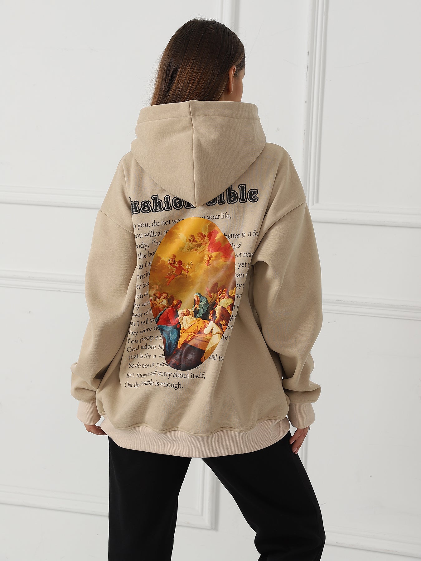 Women's Fashionable Casual Printed Long Sleeved Sweatshirt - Sophinity