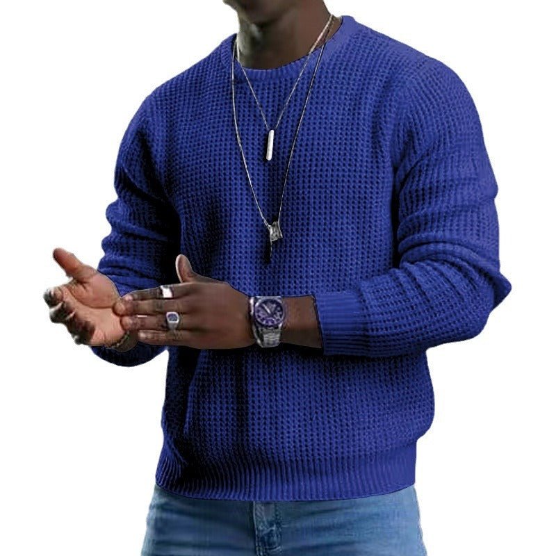 Men's New Youth Round Neck Long Sleeve Pullover Sweater - Sophinity