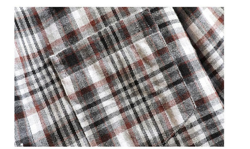 Men's Checked Long - sleeved Shirt School Suit - Sophinity