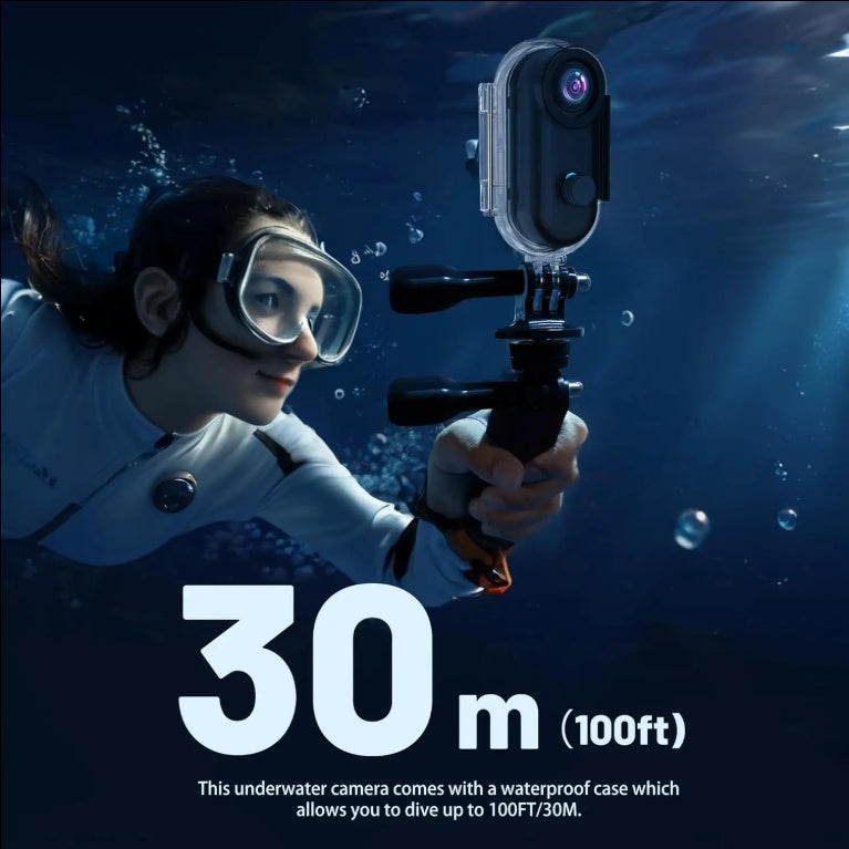 4K UHD & 1080P FHD Mini Body Camera 128GB POV Wearable Camcorder for Vlogging Security Sports | Portable Small Cam with Accessories, Black