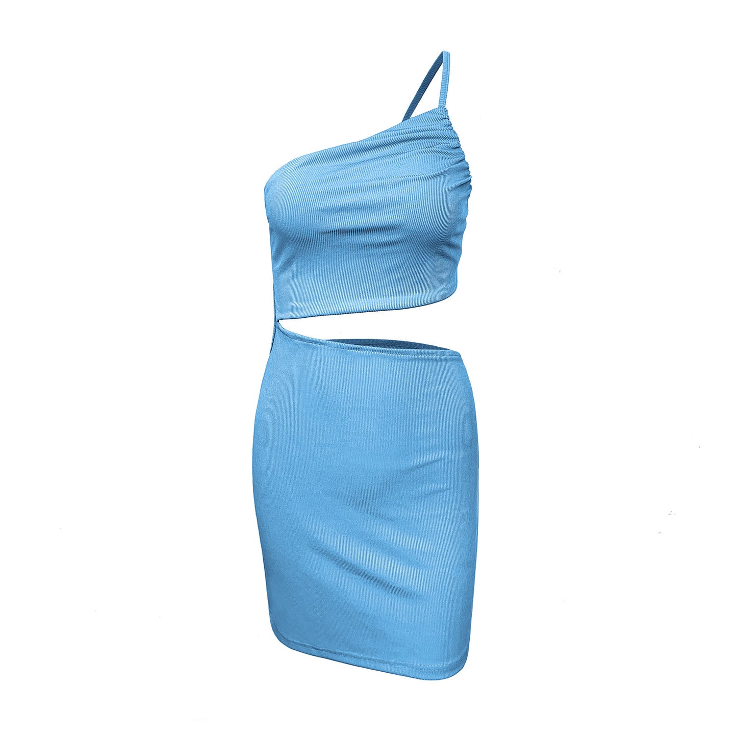 Women's Niche One - shoulder Drawstring Dress With A Sense Of Design - Sophinity
