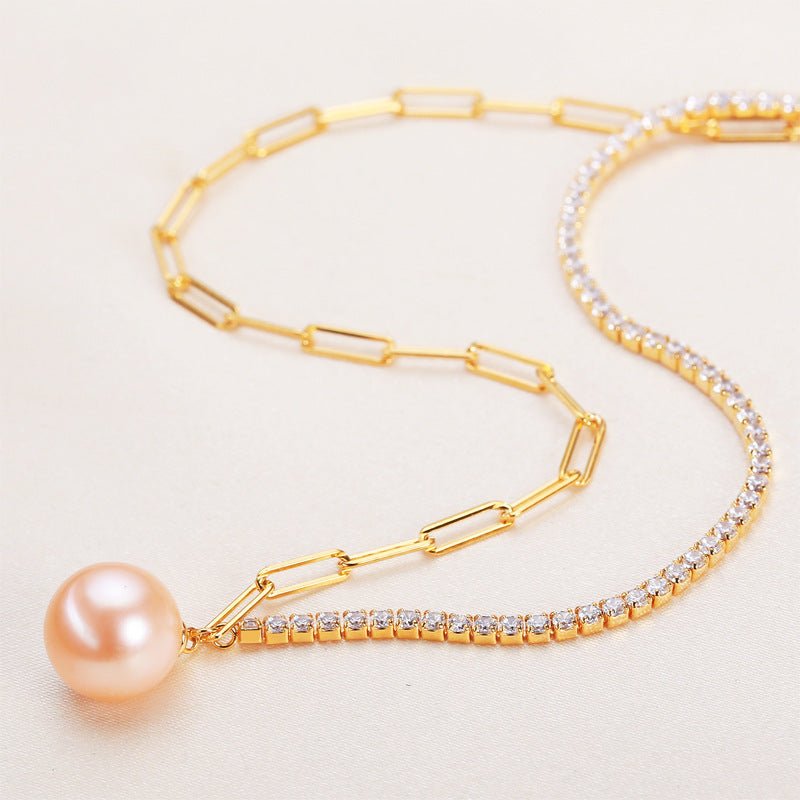 Perfect Circle Simple Pearl Necklace For Women - Sophinity