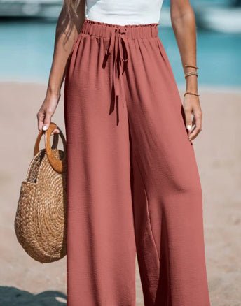 Women's Drawstring Loose Casual Wide - leg Trousers - Sophinity