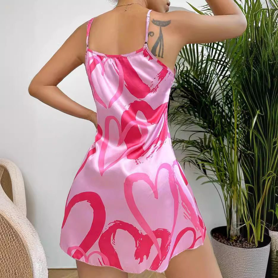 Female Simplicity Backless Satin Suspender Dress - Sophinity