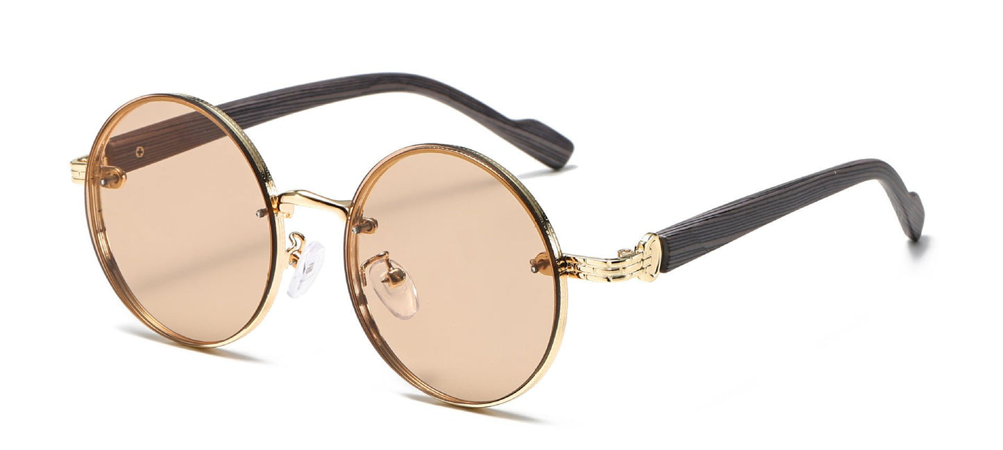 American Classic Metal Round Frame Sunglasses Personality Trend High Sense - Sophinity
