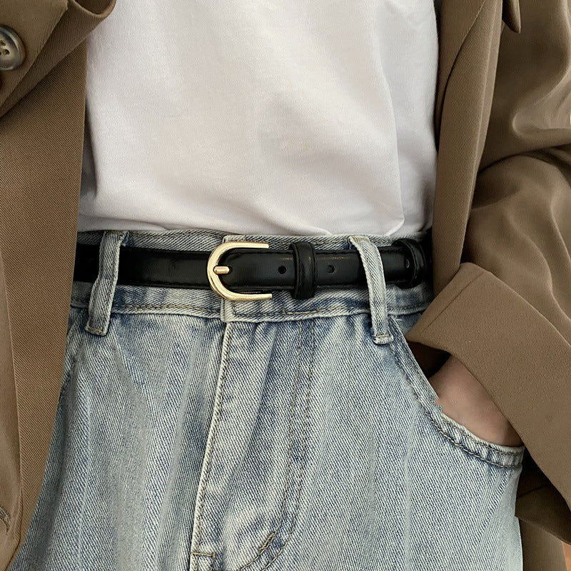 Super Easy To Match Soft Leather Belt Simple And Advanced - Sophinity
