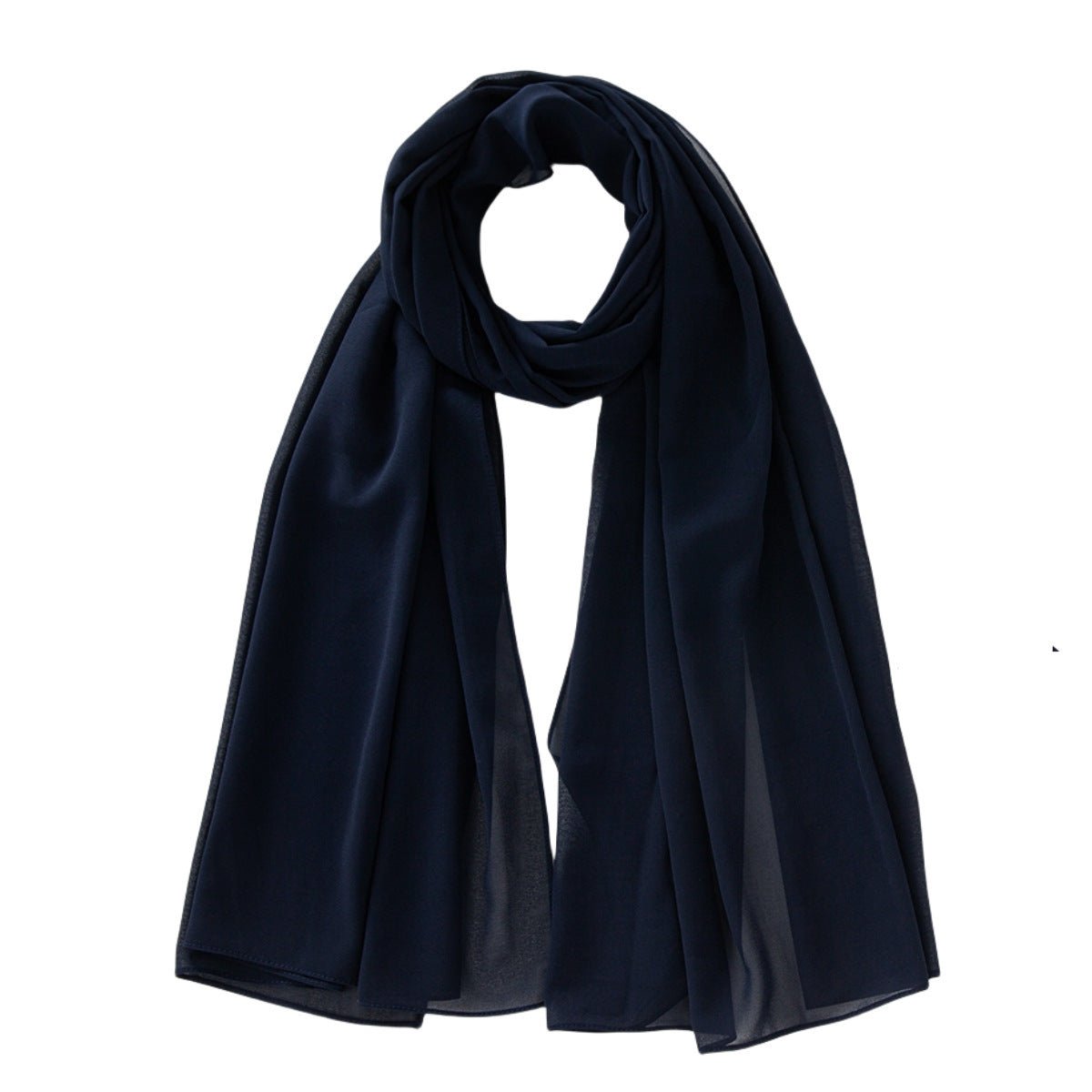 Women's Pure Color Pearl Chiffon Bubble Scarf Gauze Scarf - Sophinity