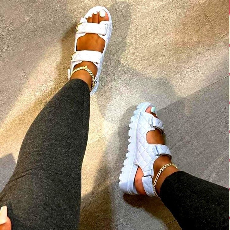 Velcro Platform Sandals - Sophinity