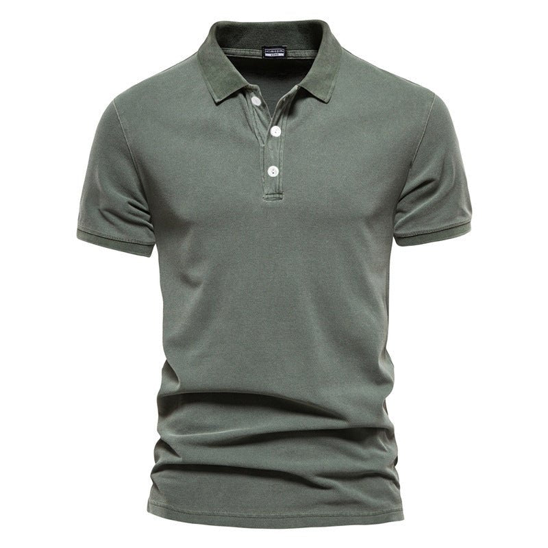 Lapel European And American Sports Men Twill Short Sleeve - Sophinity