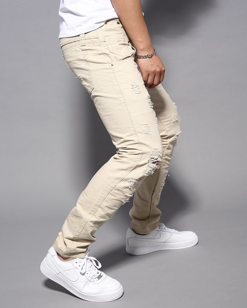 Casual Double Waist Ripped Casual Cargo Trousers - Sophinity