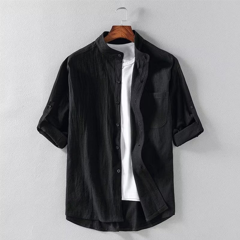 Summer Linen Shirt Men's Short Sleeve - Sophinity
