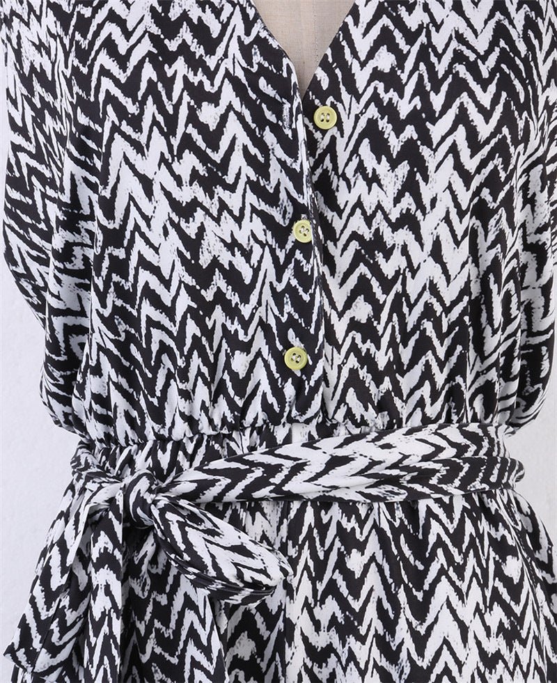 Jumpsuit suit V - neck shorts - Sophinity