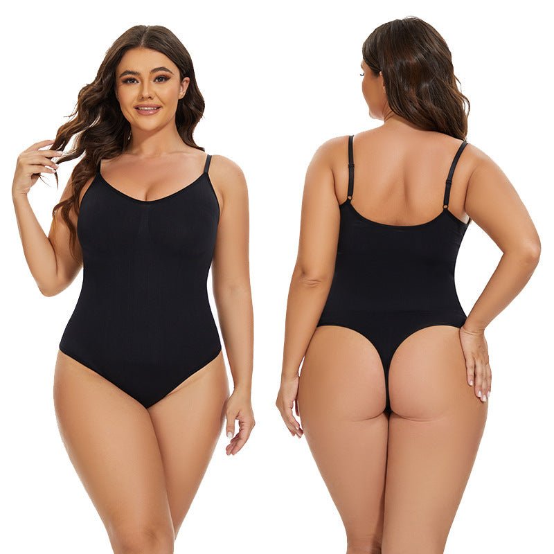 Women's Fashion Simple Seamless Body Shaping Breasted Elastic Jumpsuit - Sophinity
