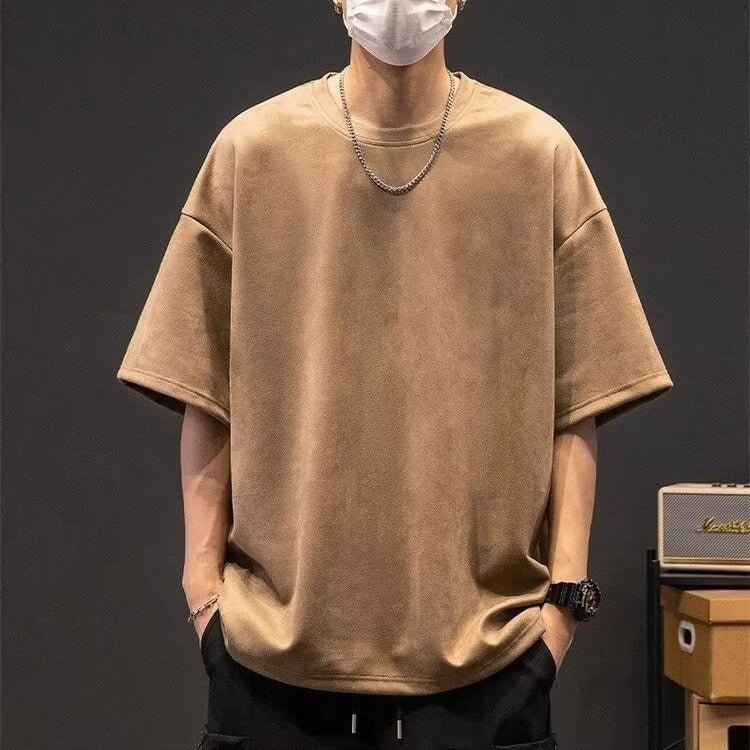 Men's Simple Solid Color Casual Short Sleeved Shirt - Sophinity
