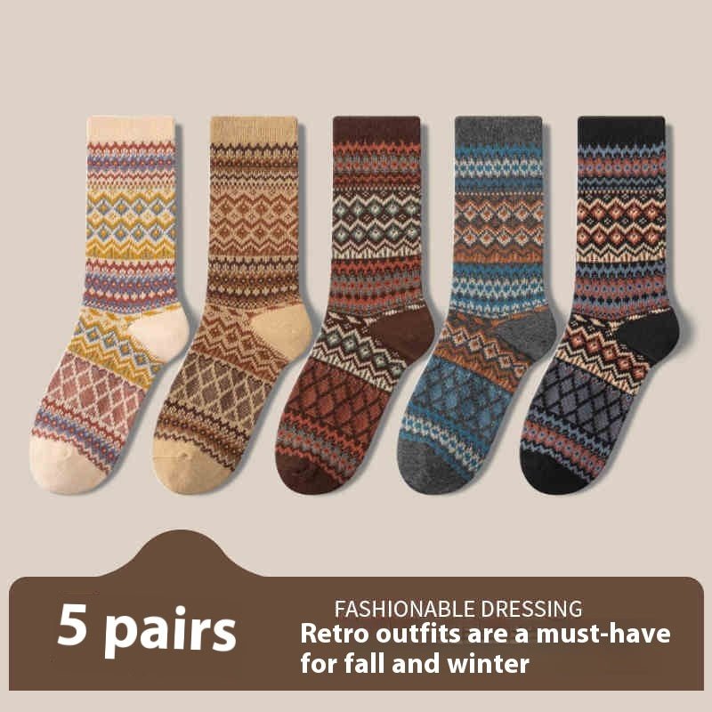 Retro Ethnic Style Socks For Women Deodorant - Sophinity