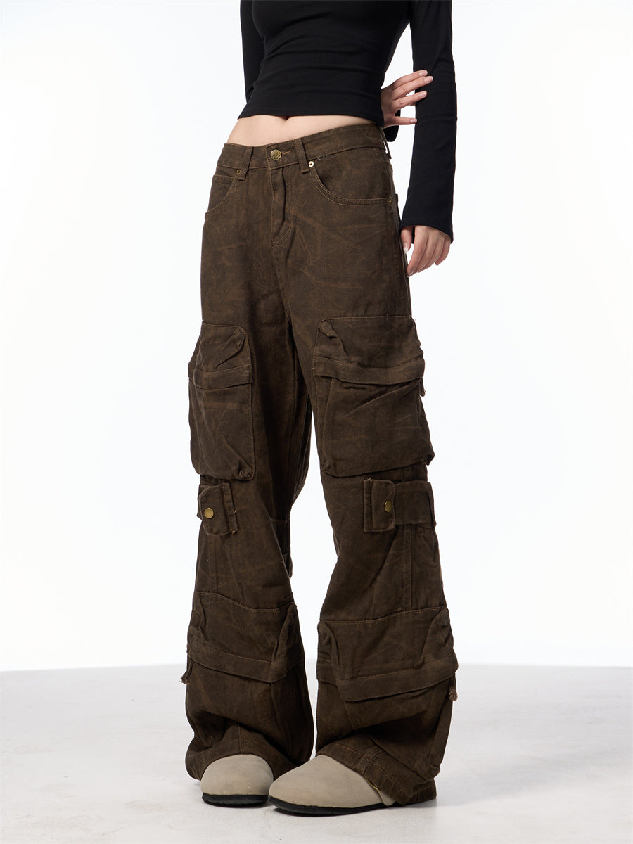 Retro Design Camouflage Cargo Pants Women - Sophinity