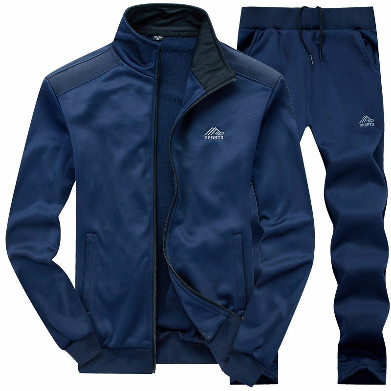 Men's two - piece autumn coat with embroidered stand collar and long sleeves - Sophinity