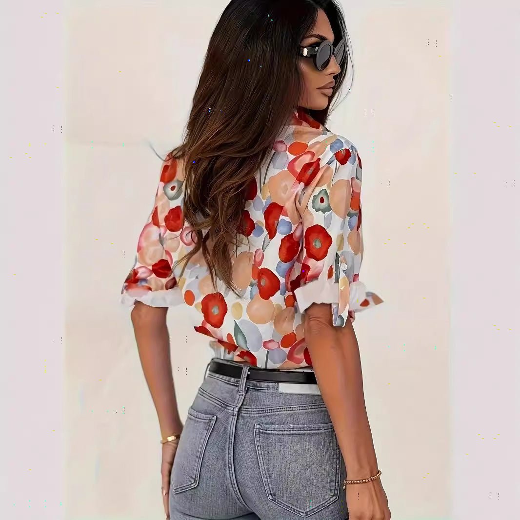 3D Digital Printing Long Sleeve Shirt Floral Top Gorgeous - Sophinity