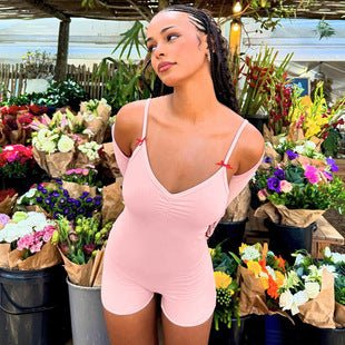 Solid Color One Shoulder Slim Fit Hip Raise Sports Yoga Jumpsuit - Sophinity