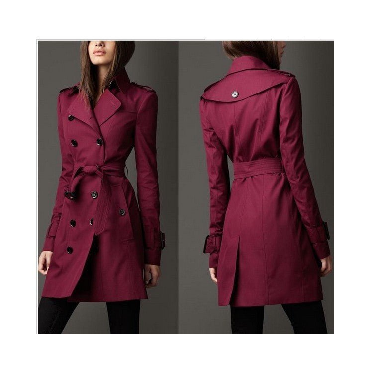Double - breasted Trench Coat - Sophinity