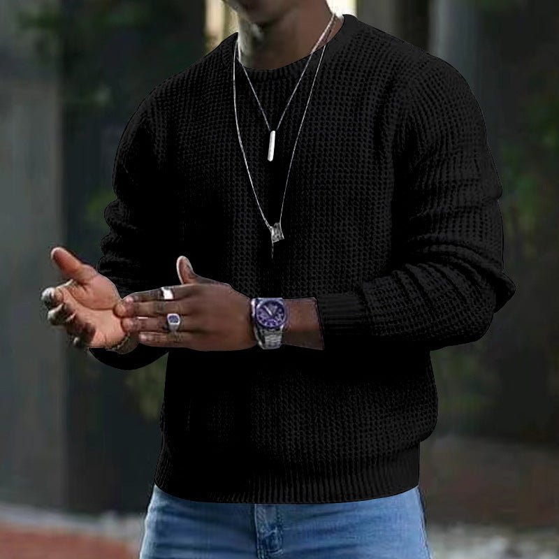 Men's New Youth Round Neck Long Sleeve Pullover Sweater - Sophinity
