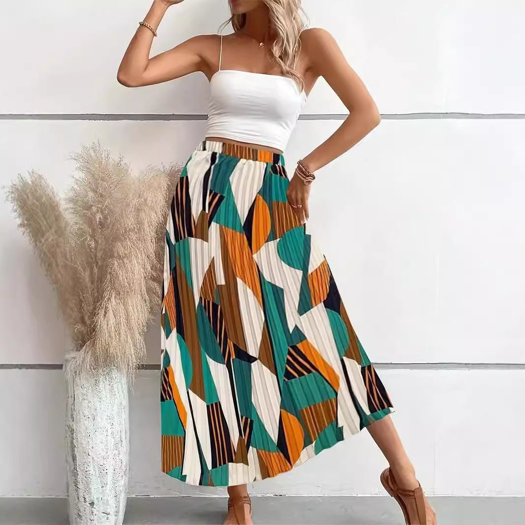 Women's Fashion Casual Printing Skirt - Sophinity