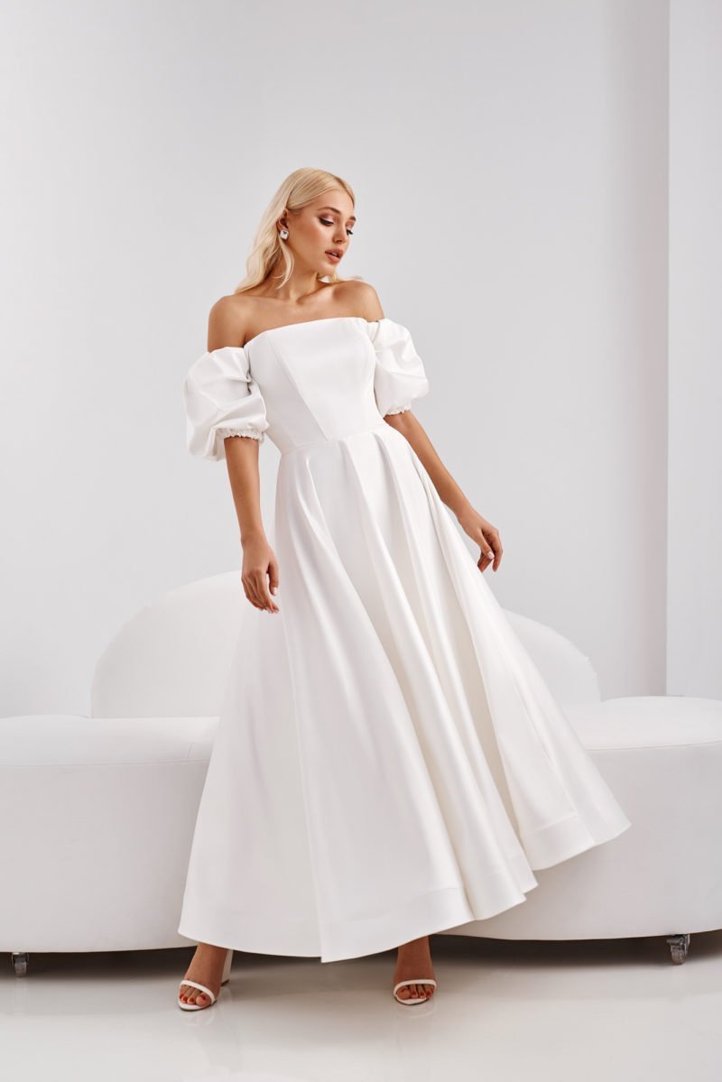 Commuter White One - shoulder Dress - Sophinity