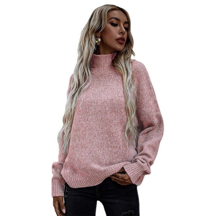 Loose Round Neck Pullover Cable - knit Sweater Women's Clothing - Sophinity