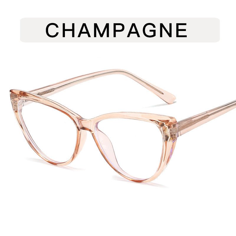 Leg Cat Eye Anti - blue Light Flat Bottom Glasses - Sophinity