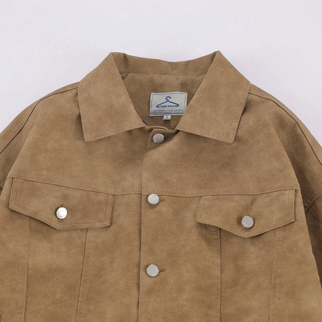 American Style Fried Street Washed Denim Tops