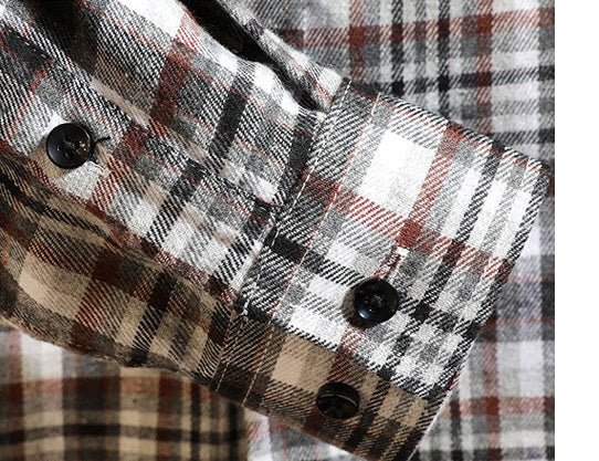 Men's Checked Long - sleeved Shirt School Suit - Sophinity