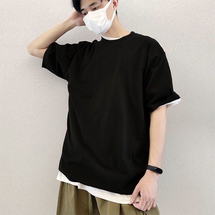 Printed Handsome Plus Size Loose Short Sleeves - Sophinity
