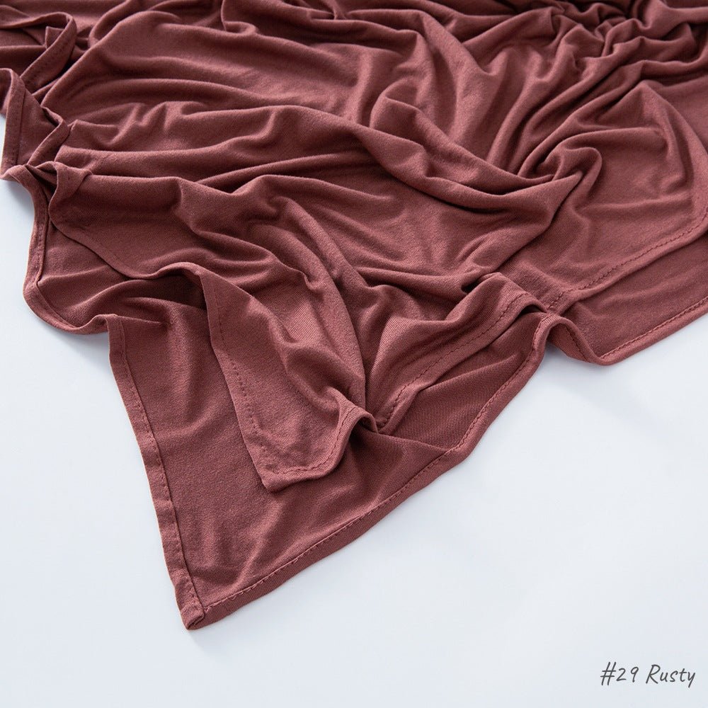 Malaysia Pure Color Modal Curling Mercerized Cotton Scarf - Sophinity