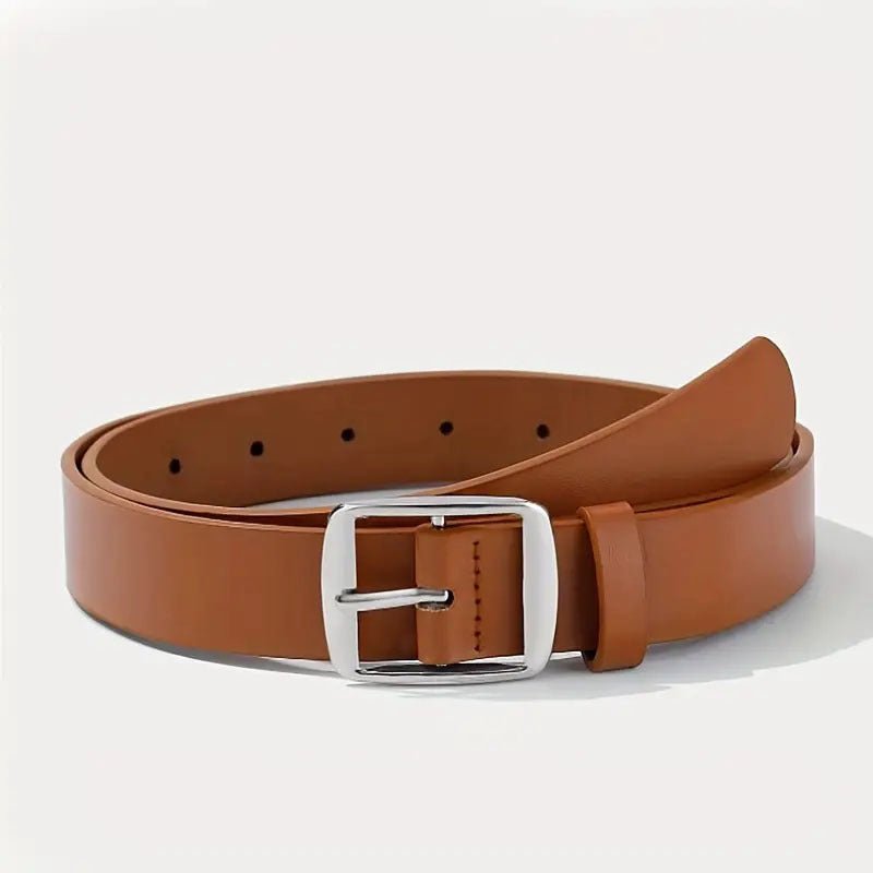 Men's Pin Buckle PU Microfiber Eyelet Belt Fashion Casual Belt - Sophinity