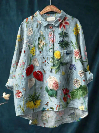 Ladies Fashion New Casual Shirt Animal Print Shirt - Sophinity