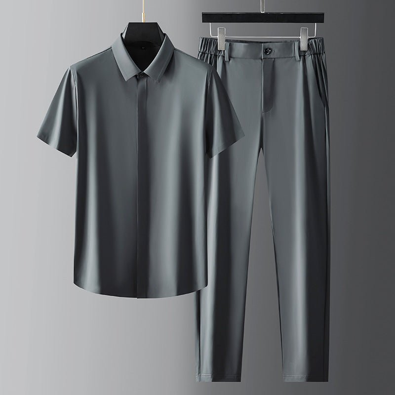 Fashion Business Men's Short - sleeve Shirt Suit - Sophinity