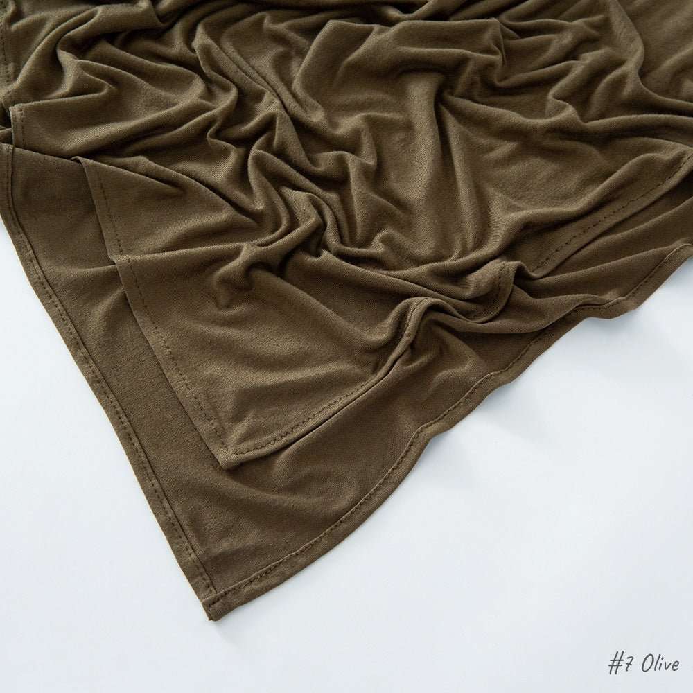 Malaysia Pure Color Modal Curling Mercerized Cotton Scarf - Sophinity