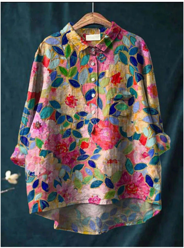 Ladies Fashion New Casual Shirt Animal Print Shirt - Sophinity